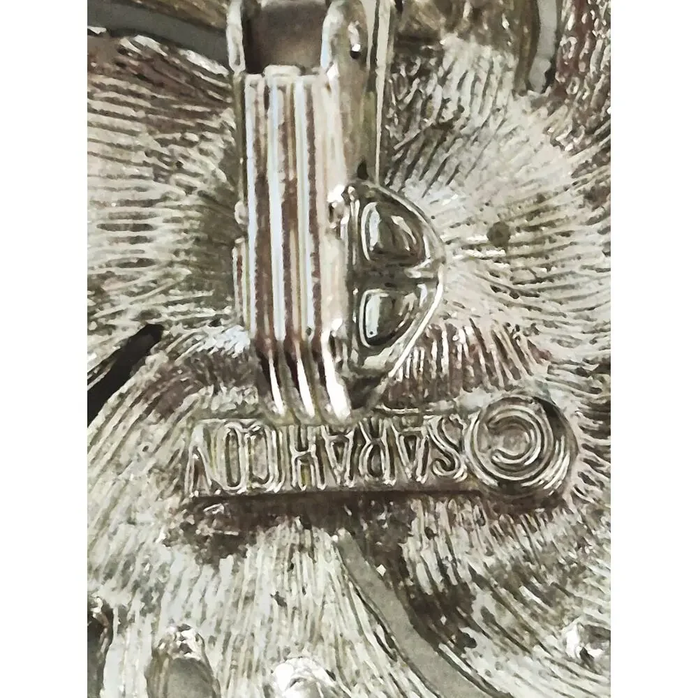 Vintage MCM Silver-tone Clip On Earring Lot of 3